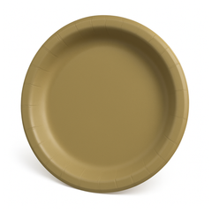 Elegant Gold 6.75-Inch Round Paper Plates