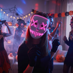 Pink Stitch LED Light-Up Halloween Mask
