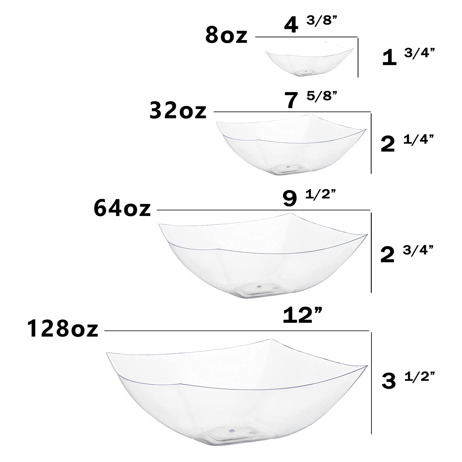 64 Oz. Convex Bowl | Clear
