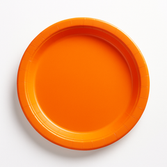 Vibrant Orange 8.5" Round Paper Lunch Plates