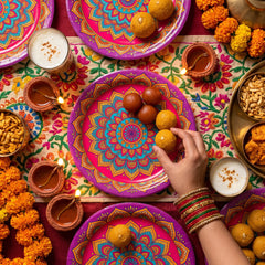 Vibrant Diwali Celebration 8.5" Paper Plates