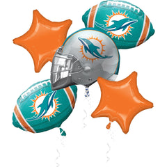 Miami Dolphins NFL Foil Balloon Bouquet