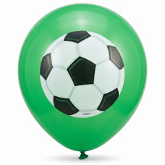 Goal Getter Soccer Balloons - 12" Green Latex, 5-Pack