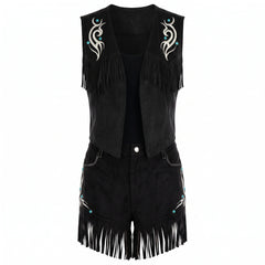 Women's Western Fringe Vest Costume Accessory - S/M