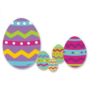 Easter Egg Yard Sign Set - Colorful Outdoor Decorations, 5-Piece