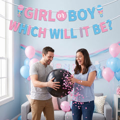 "Girl or Boy?" Gender Reveal Letter Banner Set