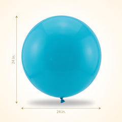 Caribbean Blue 24" Latex Balloons - 4 Pack