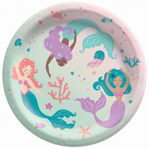 Mermaid Dreams 8.5" Paper Plates - 8 Count
