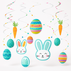 Funny Bunny Easter Spiral Decorations