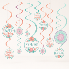 Free Spirit Metallic Spiral Decorations