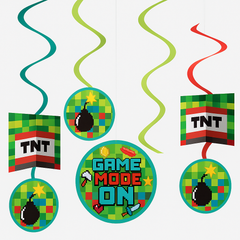 Game Mode Pixel Party Swirl Decorations