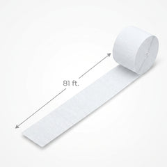 Frosty White Crepe Streamer - 81ft