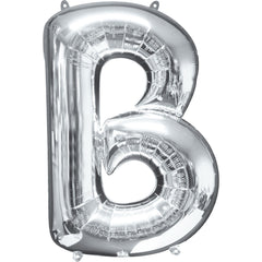 Silver Foil SuperShape Letter B Balloon