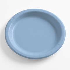 10" Round Pastel Blue Paper Plates