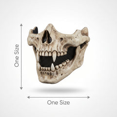 Half Skull Creature Mask - Terrifying Halloween Accessory