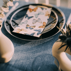 10 In. Navy Classic Design Plates | 10 Count