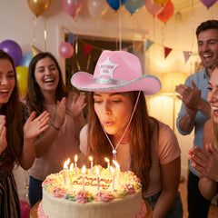 Pastel Party Birthday Girl Cowboy Hat