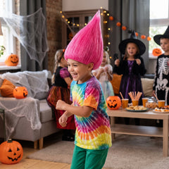 Vibrant Pink Trolls Wig - Perfect for Halloween Fun