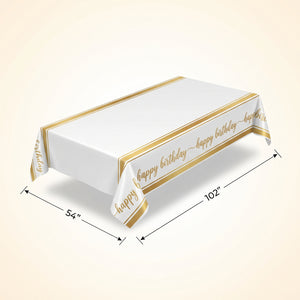 Golden Age "Happy Birthday" Reusable Plastic Table Cover