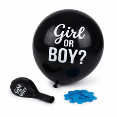 "Girl or Boy?" Gender Reveal Confetti Balloon - 24-Inch