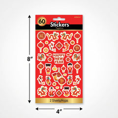 Lunar New Year Sticker Variety Pack - 60 Stickers