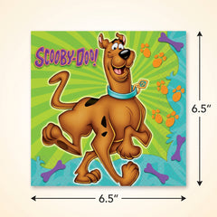 Scooby-Doo Lunch Napkins - 6.5 In. x 6.5 In. - Kids Birthday Party Supplies