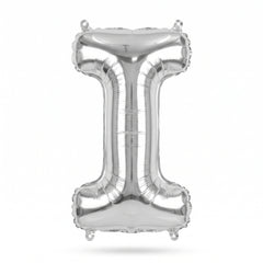 Silver Foil Letter "I" Air-Filled Balloon