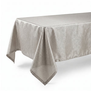 Elegant Silver Fabric Table Cover - 60" x 104"