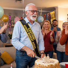 Over-the-Hill "Caution: Senior Moment Ahead" Sash