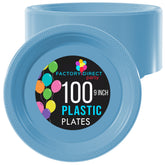Little Gym - 9 In. Light Blue Plastic Plates | 100 Count