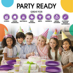 Little Gym - 9 In. Purple Plastic Plates | 100 Count