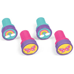 Rainbow & Butterfly Pastel Stampers, 12-Pack - Party Favors
