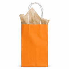 Small Orange Kraft Gift Bag