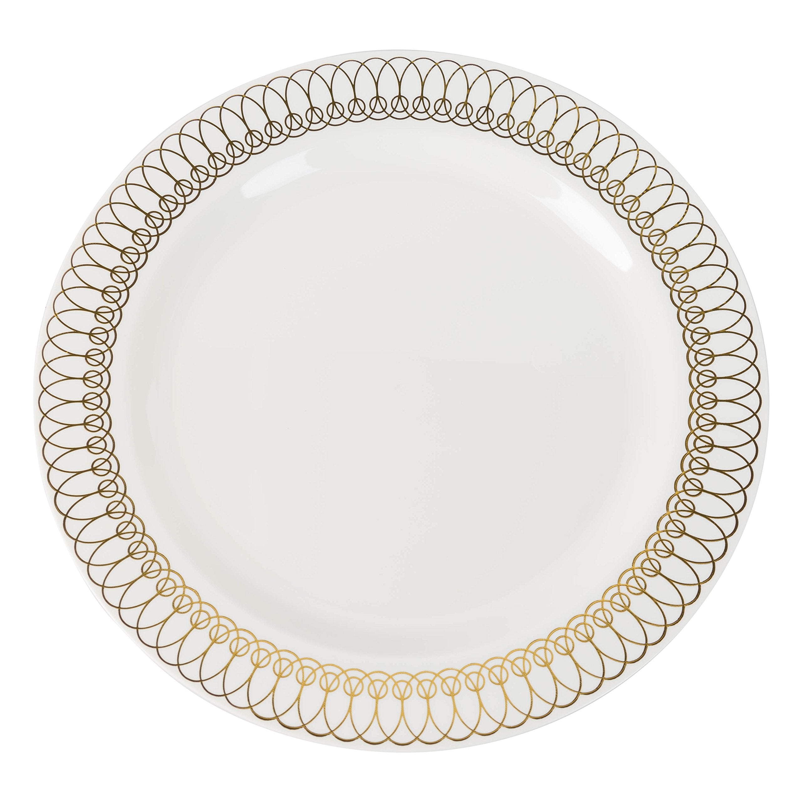 7.5 In. Gold Ovals Design Plates | 10 Count