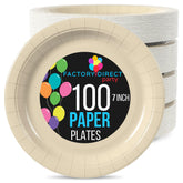 7 In. Ivory Paper Plates | 100 Count