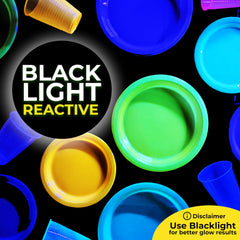 7 In. Neon Assorted Color Plastic Plates | 120 Count