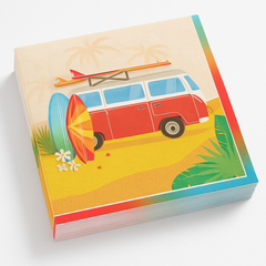 Summer Beach Life Beverage Napkins, 100-Count