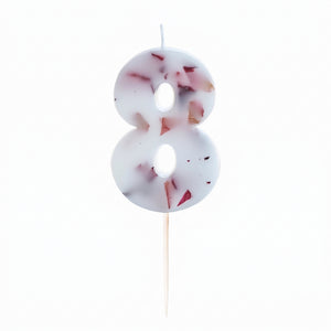 Ginger Ray Pressed Petal Number 8 Birthday Candle