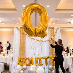 Gold Foil Letter "Q" Balloon - Metallic Mylar