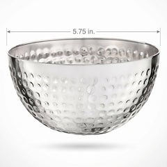 Elegant Gold Hammered Stainless Steel Bowl - 5.75"
