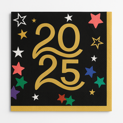 Starlight New Year's Eve 2025 Lunch Napkins - 6.5 In. x 6.5 In. - 40 Pack