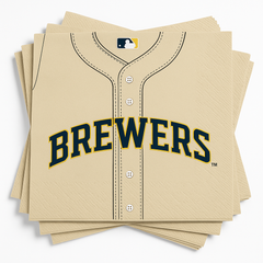 Milwaukee Brewers MLB Lunch Napkins - 6.5 In. x 6.5 In.