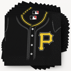 Pittsburgh Pirates Lunch Napkins - 6.5 In. x 6.5 In. - MLB Officially Licensed