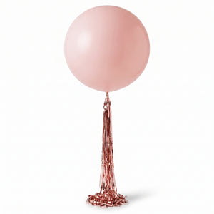 Elegant Rose Gold Latex Balloon with Tassel - 24 Inch