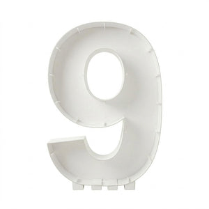 White Number "9" Balloon Mosaic Frame Kit | 33"