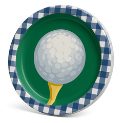 Golf-Themed 10.5" Disposable Paper Plates - 20 Pack