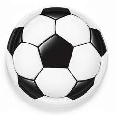 Soccer Ball Paper Dinner Plates - 10.5" Round, 20-Pack