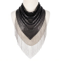 Cowgirl Glam Metal Mesh Bandana with Fringe