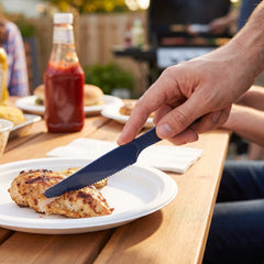 True Navy Heavy Duty Plastic Knives - Solid Color Collection - 7.5 in.