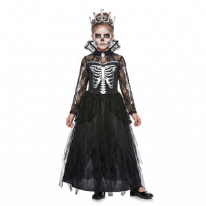 Gothic Skeleton Princess Halloween Costume for Girls